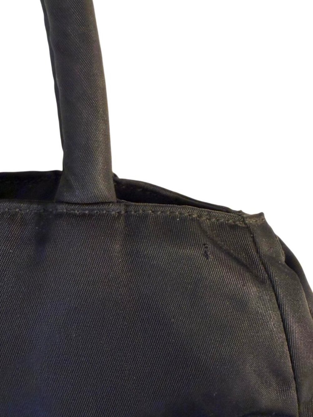 Prada Black Nylon Top Handle Tote Multi-Pocket Zipper Storage Silver Hardware - Picture 15 of 15